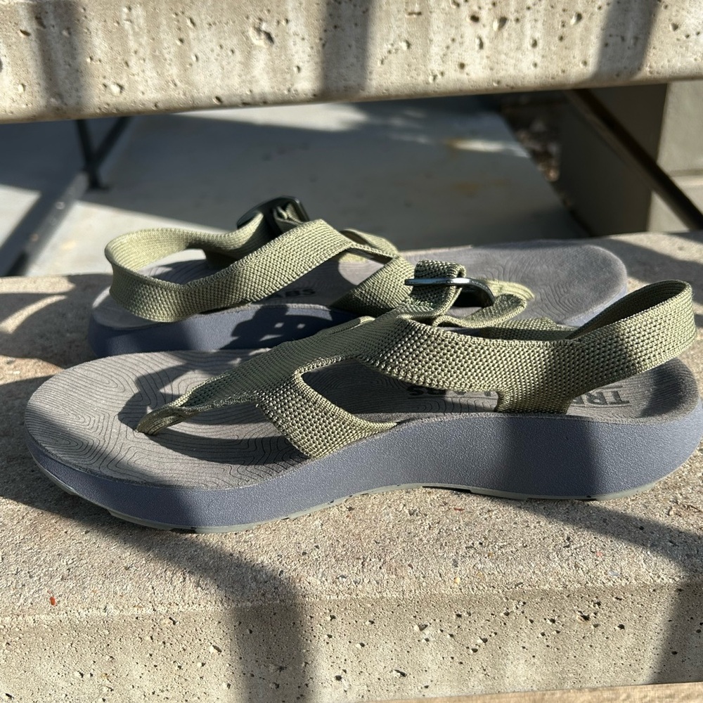 Tread Labs Sandals with Adjustable Straps Arch Support Men’s Size 9 GREEN - Picture 10 of 11